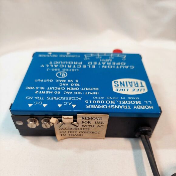 Life-Like Train Transformer Power Pack #08615 HO 16.5 VDC, 18 VAC, 5 VA *Tested - Picture 2 of 2